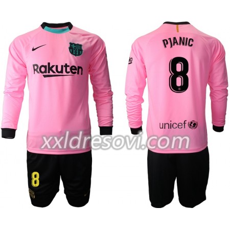 FC Barcelona Miralem Pjanic 8 Treći Dječji Komplet Dresovi za Nogomet 2020-2021 Dugim Rukavima (+ kratke hlače)